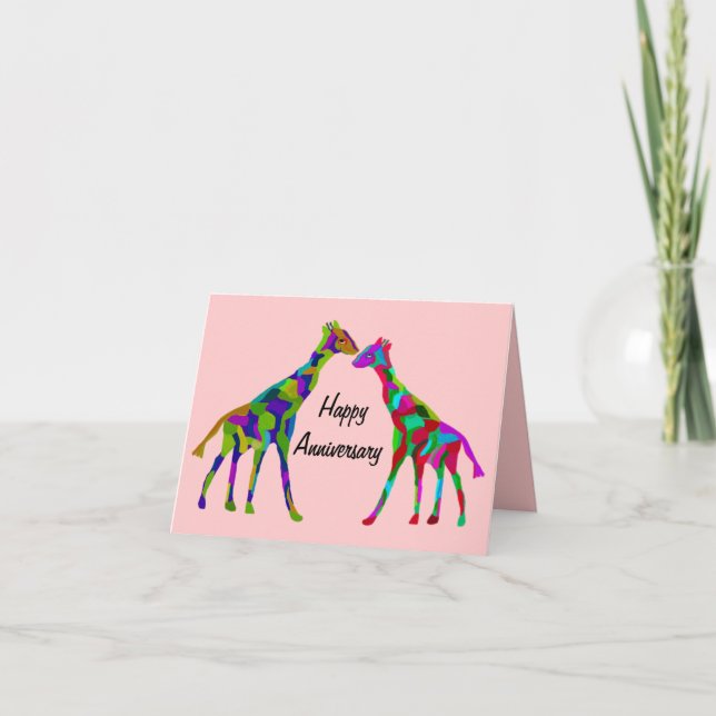 Carte Anniversaire de Giraffe Luv (Devant)