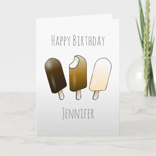 Carte Anniversaire de glace (Devant)