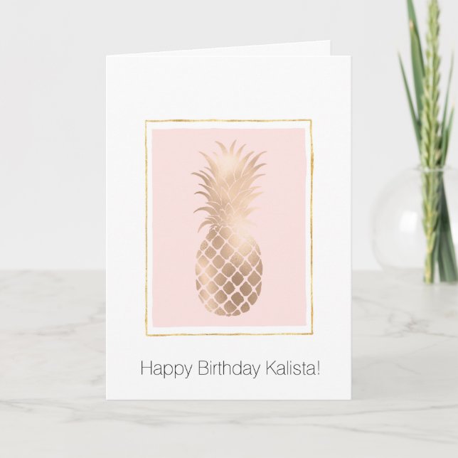 Carte Anniversaire de Glam Or (Devant)