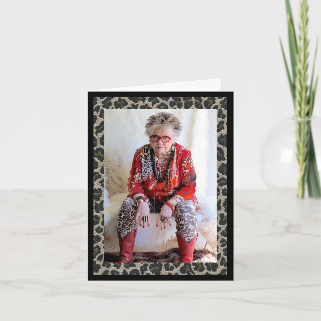 Carte Anniversaire de grand-mère folle (Devant)