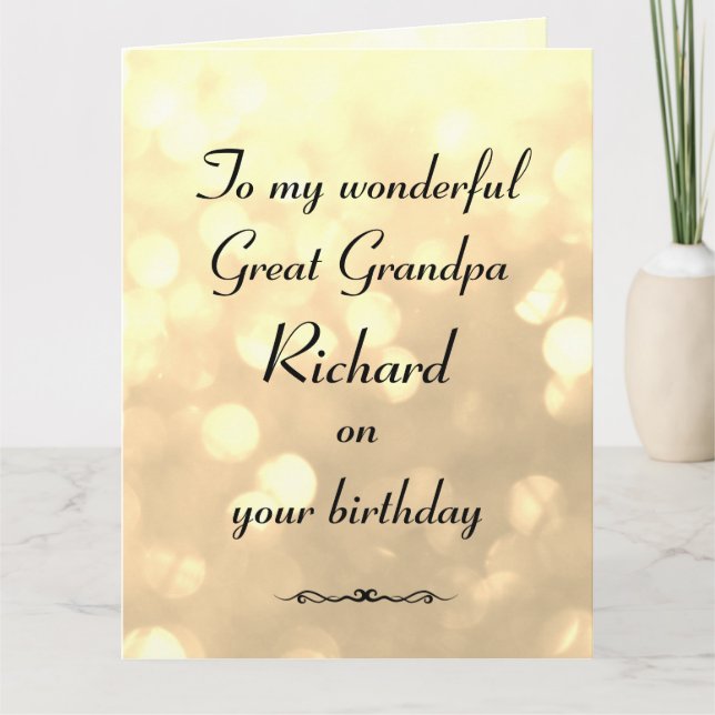 Carte Anniversaire de Grand-Père Personnalisé (Devant)