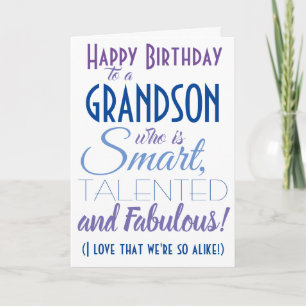 Carte Anniversaire de Grandson drôle