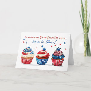 Carte Anniversaire de Great Grandson sur 4 juillet liber