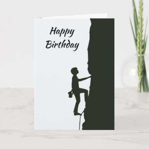 Carte Anniversaire de grimpeur de montagne, d'escalade d