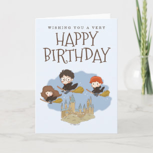 Carte Anniversaire de Harry Potter et Hogwarts