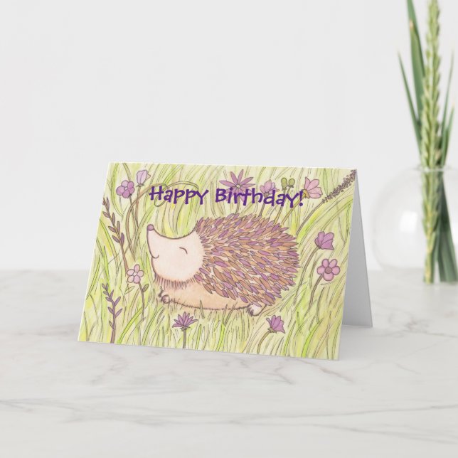Carte Anniversaire de Hérisson (Devant)