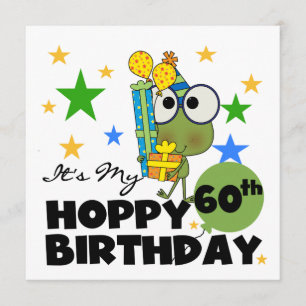 Carte Anniversaire de houblon de Froggie soixantième