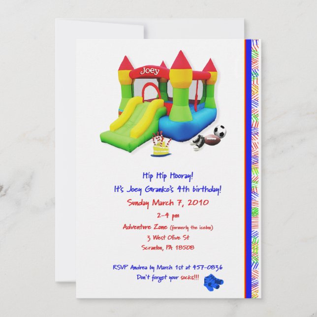 Carte anniversaire de joey. (Devant)