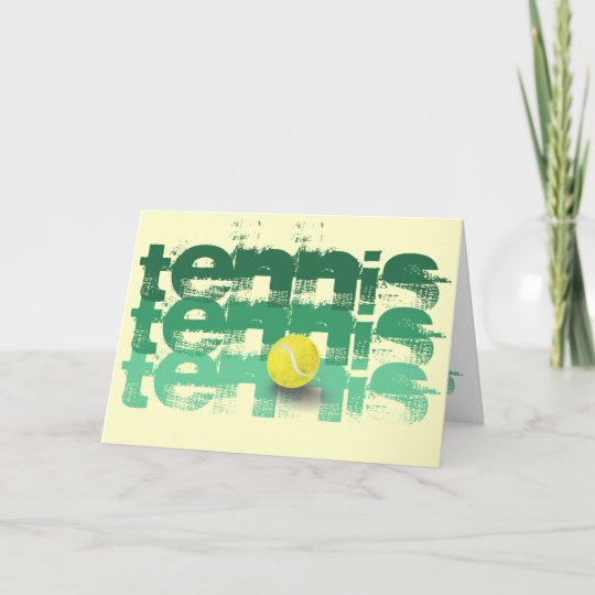 Green Joueur De Tennis Fan Anniversaire Personnalise Carte Maison Cartes De Voeux Papeterie