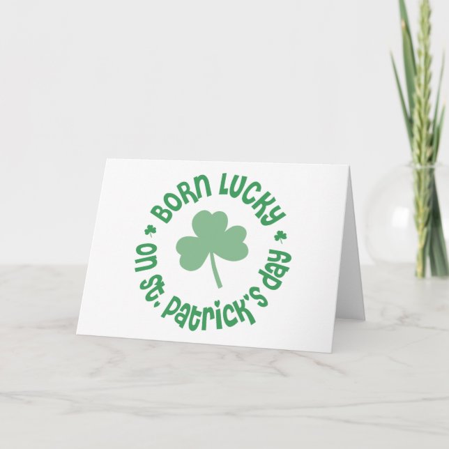 Carte Anniversaire de Jour de la Saint Patrick (Devant)