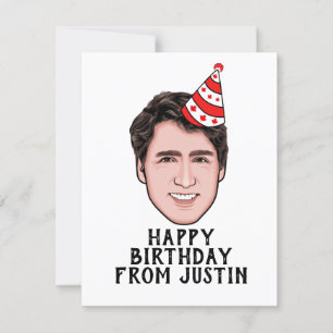 CARTE ANNIVERSAIRE DE JUSTIN TRUDEAU