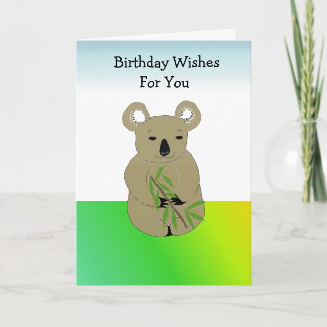 Carte Anniversaire de Koala Bear (Devant)
