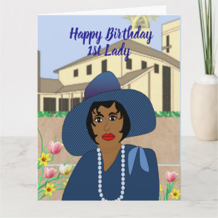 Carte Anniversaire de la 1ère dame afro-américaine