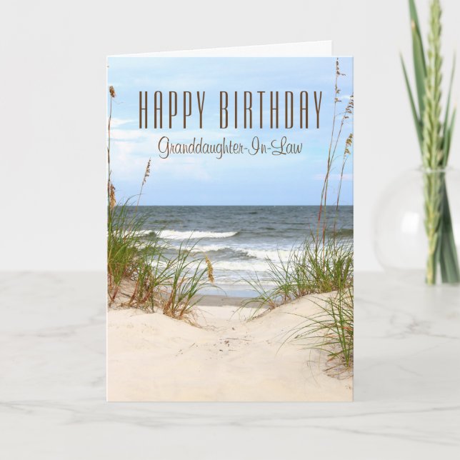 Carte Anniversaire de la belle-fille de plage (Devant)