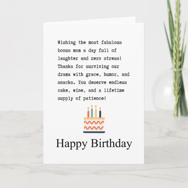 Carte Anniversaire de la belle-mère (Devant)