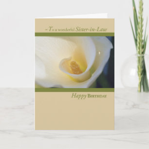 Carte Anniversaire de la belle-soeur Cala Lily