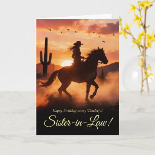 Carte Anniversaire de la belle-sœur Cute Funny Country W