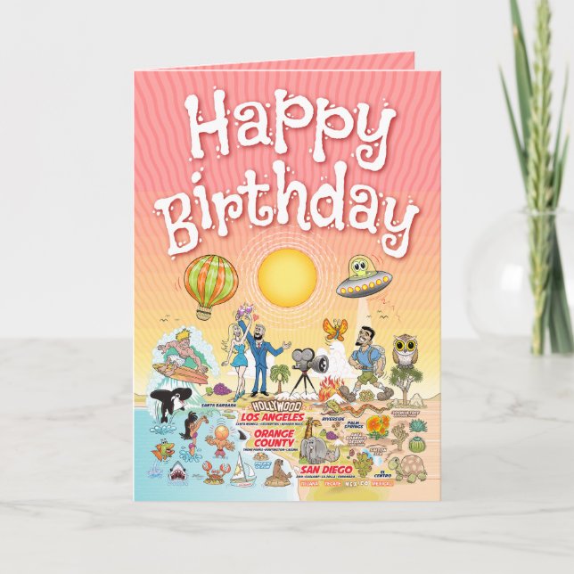 Carte Anniversaire de la Californie du Sud (Devant)