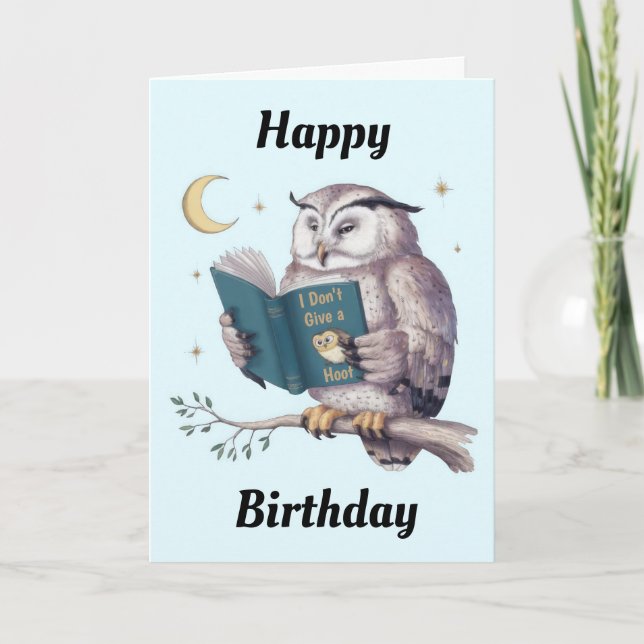 Carte Anniversaire de la chouette drôle (Devant)