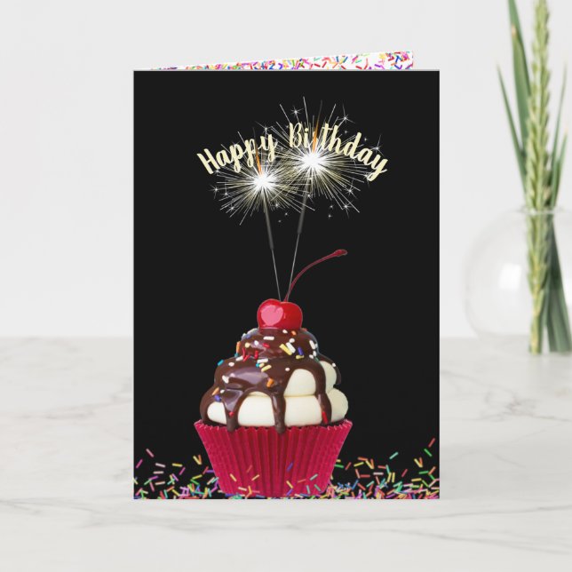 Carte Anniversaire de la crème glacée (Devant)