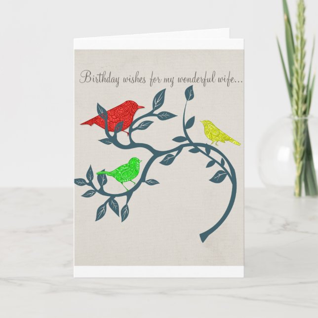 Carte Anniversaire de la femme (Devant)