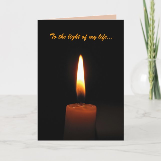 Carte Anniversaire de la flamme des bougies (Devant)
