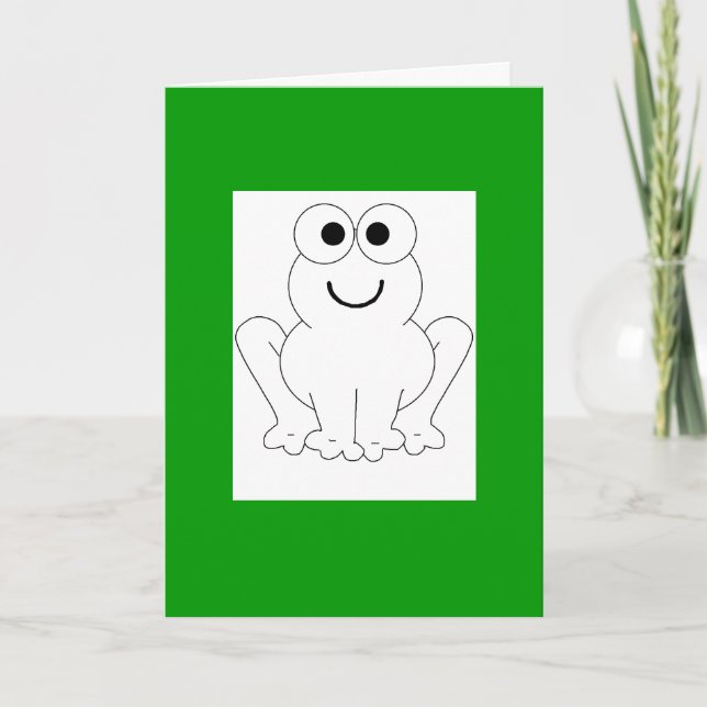 Carte Anniversaire de la grenouille (Devant)