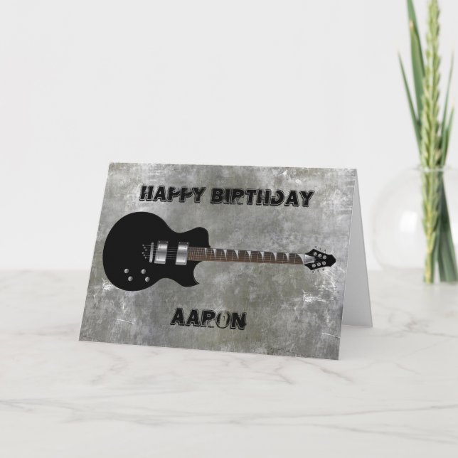 Carte Anniversaire de la guitare électrique (Devant)