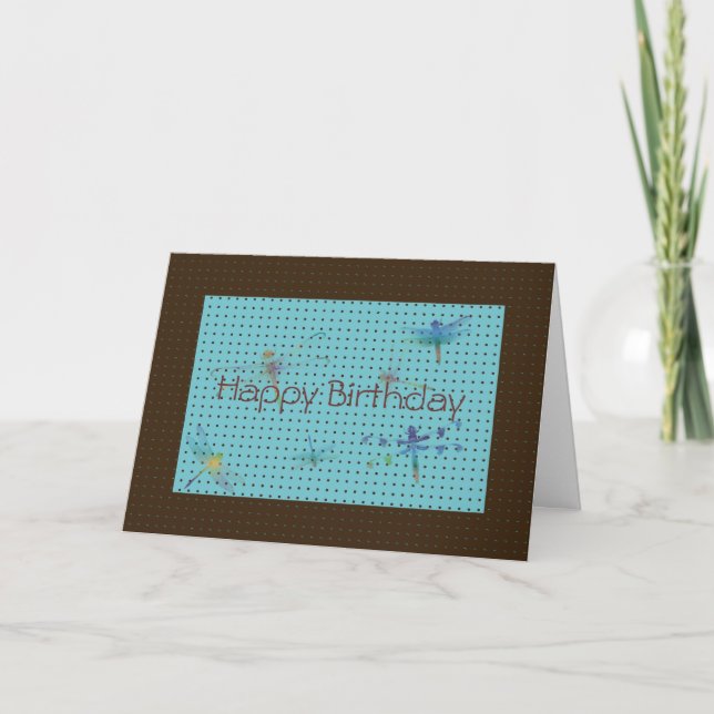Carte Anniversaire de la libellule (Devant)