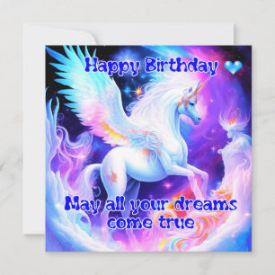 Carte Anniversaire de la licorne