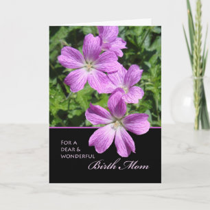 Carte Anniversaire de la mère de naissance, Cranesbill G