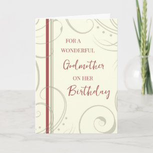 Carte Anniversaire de la mère rouge et beige