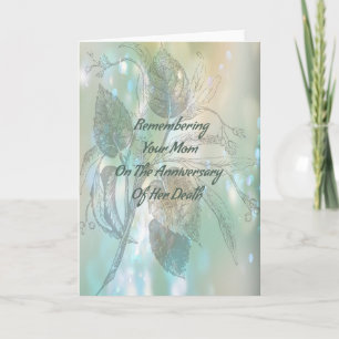 Carte anniversaire de la mort pour maman