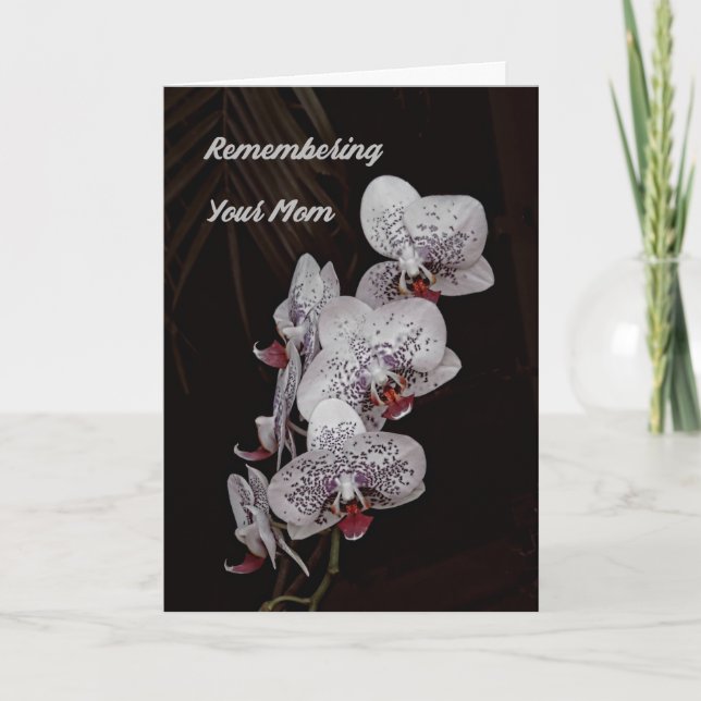 Carte anniversaire de la mort pour maman avec orch (Devant)