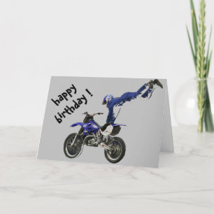 Carte anniversaire de la motocross aérienne