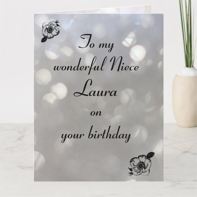 Carte Anniversaire de la nièce personnalisée (Devant)