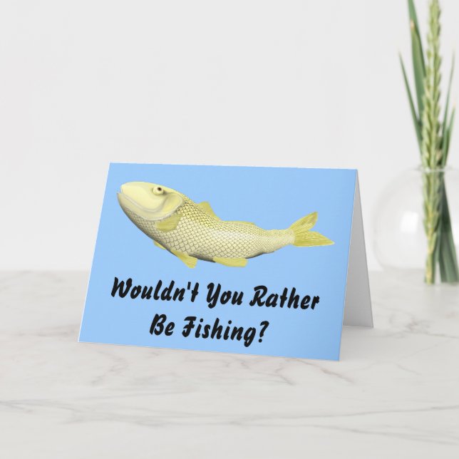 Carte Anniversaire de la pêche (Devant)