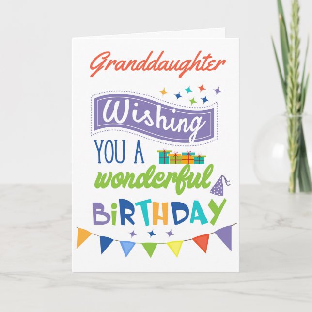 Carte Anniversaire de la petite fille (Devant)