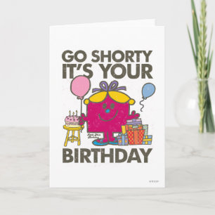 Carte Anniversaire de la petite Miss Go Shorty Version