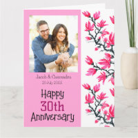 Anniversaire de la photo florale Chic Sakura Pink 