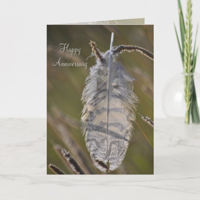 Carte Anniversaire de la plume d'esprit (Devant)