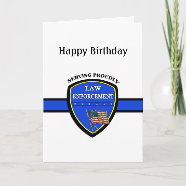 Carte Anniversaire de la police (Devant)