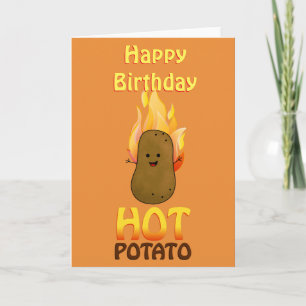 Carte Anniversaire de la pomme de terre chaude