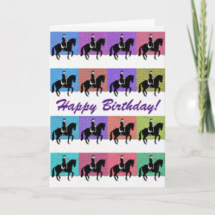 Carte Anniversaire de la Pousse équestre