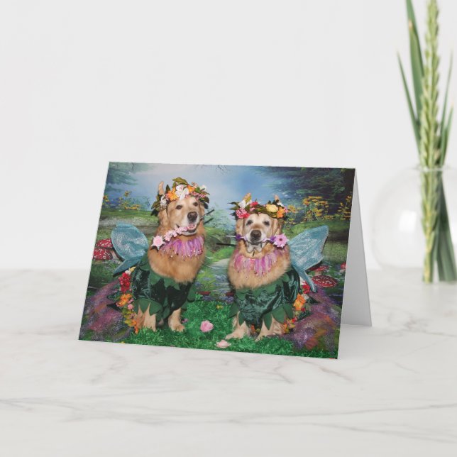 Carte Anniversaire de la poussière de poitrine d'or (Devant)