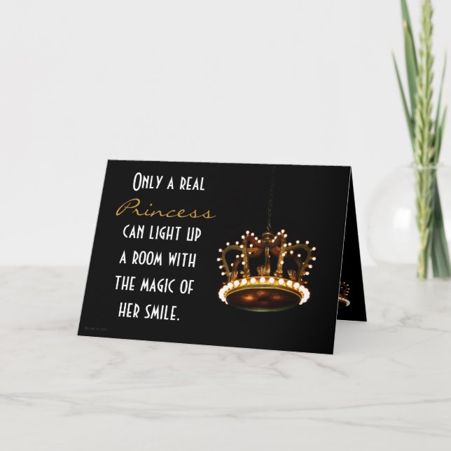 Carte Anniversaire de la princesse Crown (Devant)