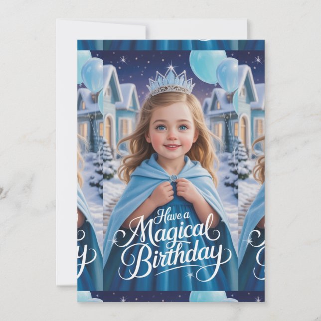Carte Anniversaire de la princesse magique (Devant)