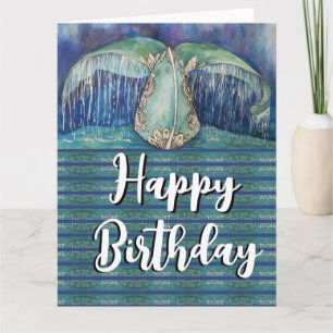 Carte anniversaire de la queue de baleine
