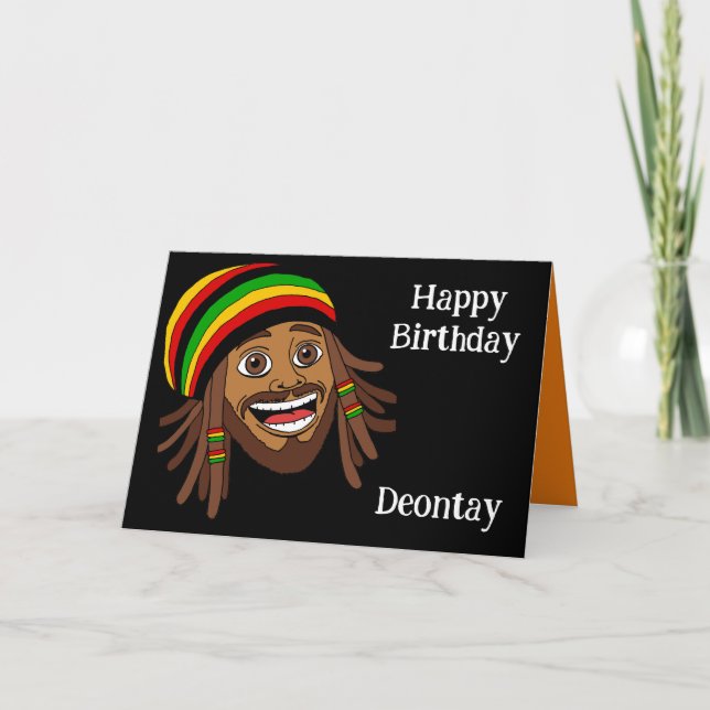 Carte Anniversaire de la Rasta jamaïcaine (Devant)
