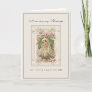 Carte Anniversaire de la religieuse catholique Vierge Ma